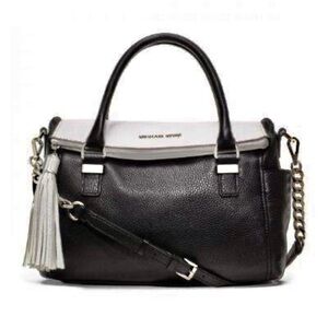 Michael Kors Black and Cream  never used Satchel. Pebbled leather